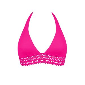 Ajourage Couture Triangle Bikini Top Fuchsia