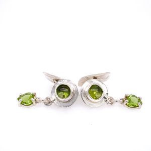Mansjettknapper i sølv med peridott