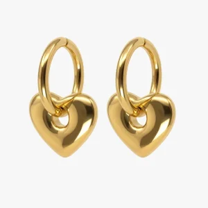Josephine Heart Earrings - Gold Plated