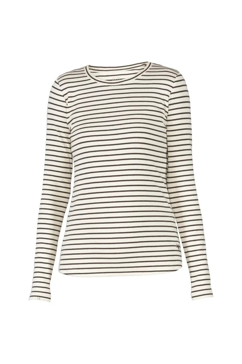 Ditte striped LS rib Tee - Image 3