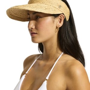 Shady Lady Raffia Visor Natural