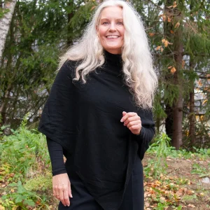 804401 Poncho Eco Kashmir - svart