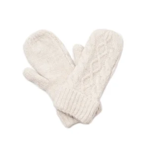 806903 Votter flettestrikk med ull TG2462 - offwhite