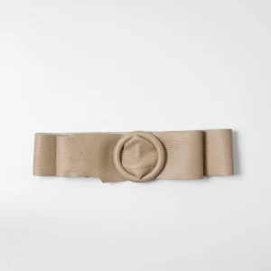 807305 Belte (6 stk) med rund spenne - beige