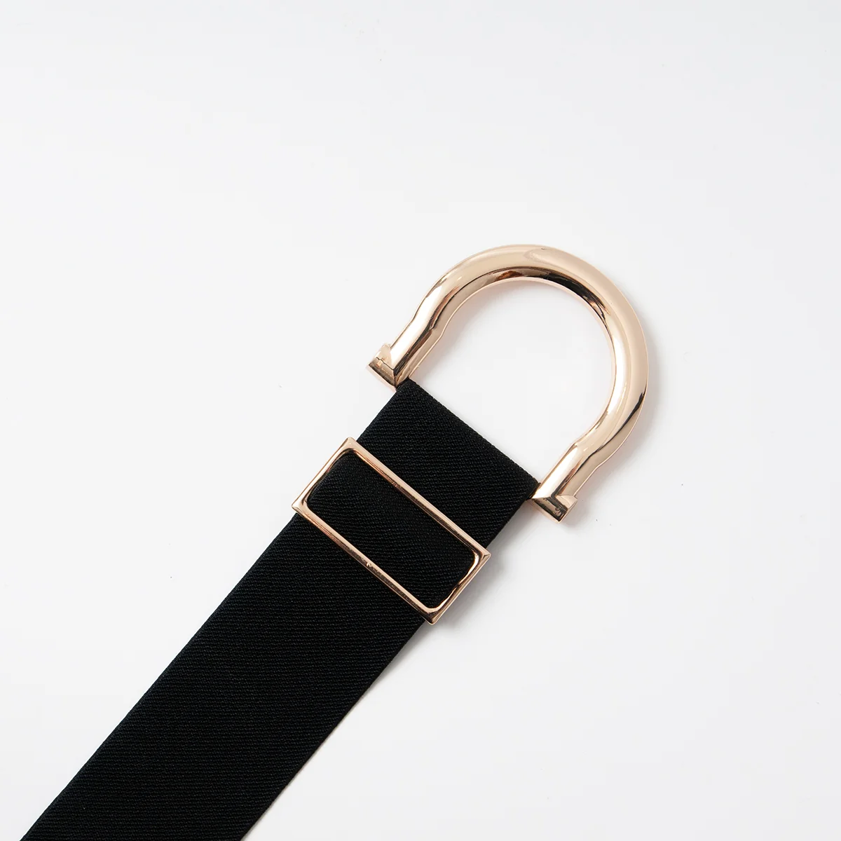 807601 Belte (6 stk) elastisk gullspenne - svart - Image 3
