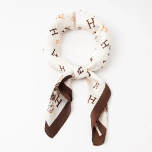 823103  Skjerf, Lite skjerf H-print - offwhite