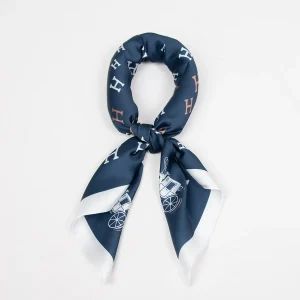 823141  Skjerf, Lite skjerf H-print - marine