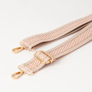824436 Skulderrem, stripet mønster- lys rosa