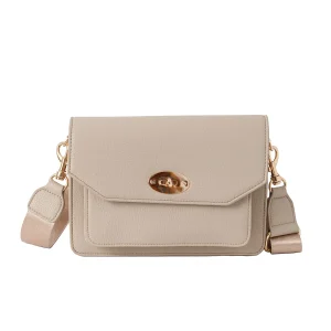 830505 Vesker, EMELY clutch med frontspenne - beige