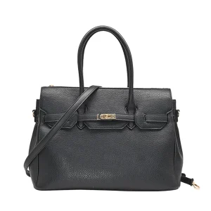 862601 Vesker, HAMPTON Shopper med frontspenne - svart