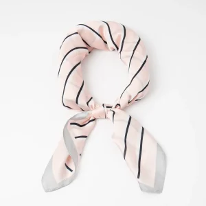 867736 Skjerf, lite skjerf striper lys rosa/svart