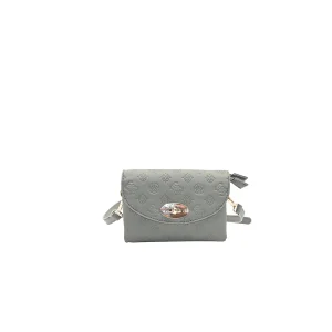 872150 Vesker, DANIELLE clutch med preget mønster - olivengrønn