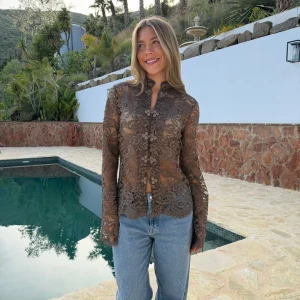 Jolene Lace Shirt - Army Green