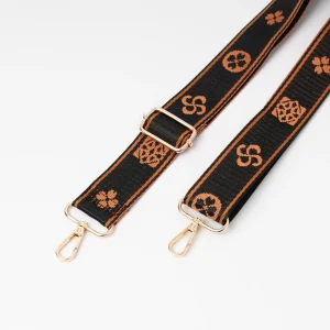877701 Vesker, Skulderrem LV print 3,8 cm - svart