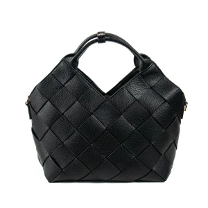882201 Vesker, Stor flettet shopper  - svart