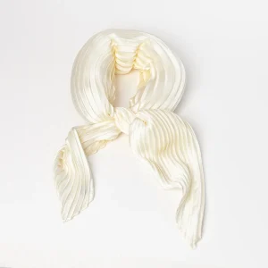 892703  Skjerf, Lite skjerf plizze - offwhite