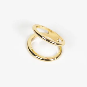 894062 Skjerf , Skjerf ring dobbel loop - gull