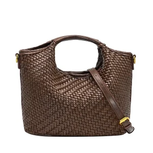 898311 Vesker, KAYA Liten flette shopper - brun