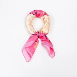 903332  Skjerf, Lite skjerf chain print - pink