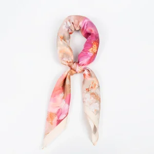911636  Skjerf, Lite skjerf storblomstret - lys rosa