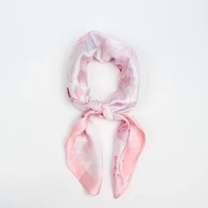 919836  Skjerf, Lite skjerf rosa skjerf med sommerfugler - rosa