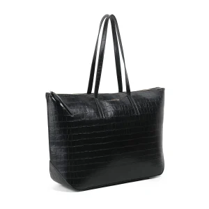 920301 Veske, MARIT croco shopper  - svart