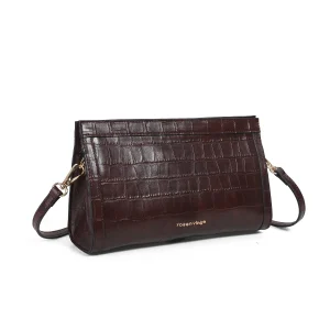 920411 Veske, MIA croco clutch  - brun