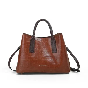 921815 Veske, MARION to-farget croco bag - cognac