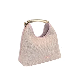 922336 Vesker, MARIA  soft veske med metal-håndtak -rosa/offwhite