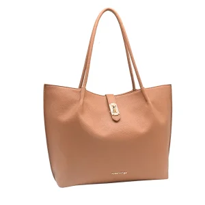 923315 Vesker, MAXI shopper med frontspenne  - cognac