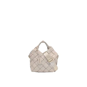 924505 Vesker, MARTINE flettet liten shopper  - beige