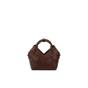 925011 Vesker, Liten flettet shopper  - brun