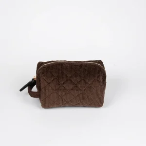 925611 Veske, Makeup-bag cordfløyel - brun