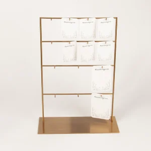 918162 Display, Stativ med 16 pigger - antikk gull