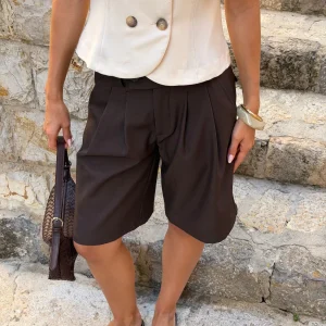 Nora Bermuda Shorts - Dark Brown