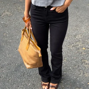 Jasmin Denim Flare Jeans - Black