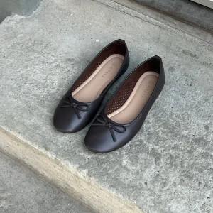 Dora Bow Ballerina - Dark Brown