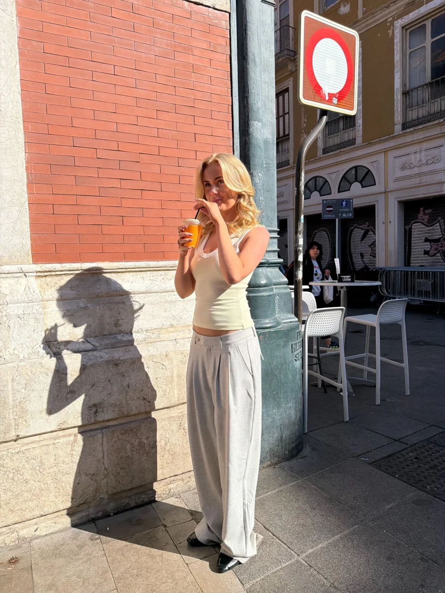 Nora Pants - Light Grey Melange - Image 4