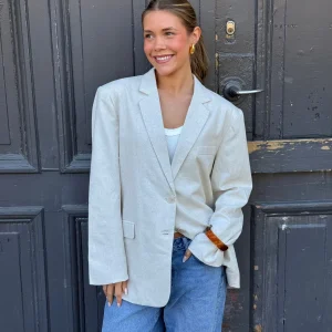 Line Linen Blazer - Nature