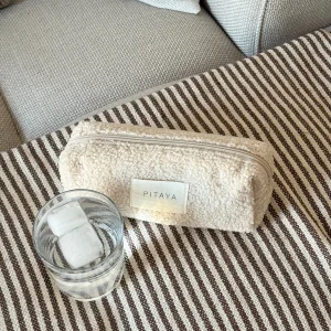 Teddy Makeup Bag Small - Beige