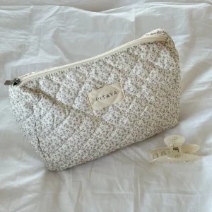 Medium Makeup Bag - Purple Flower