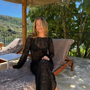 Rosa Crochet Dress - Black