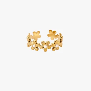 Alina Mini Flower Ring - Gold Plated