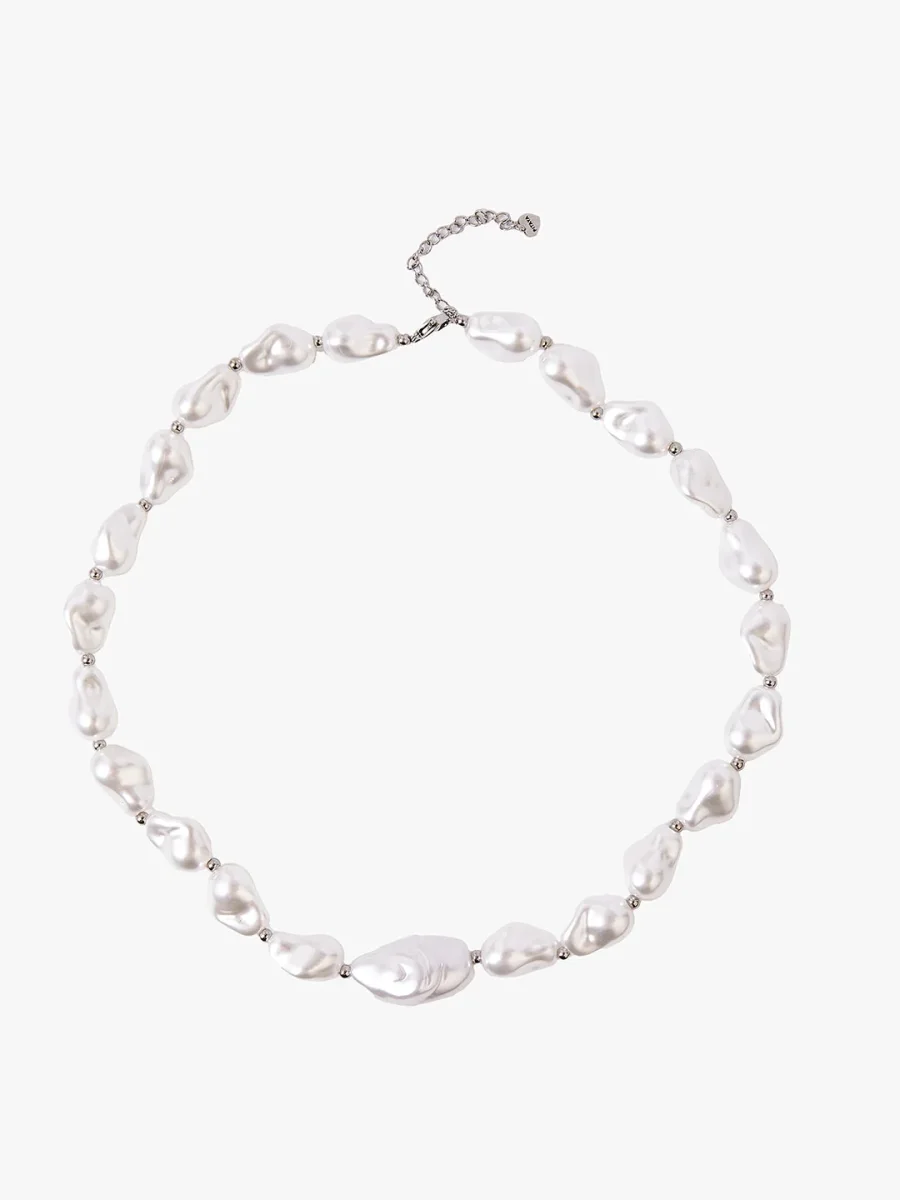 Elsa Pearl Necklace - Stainless Steel - Image 2