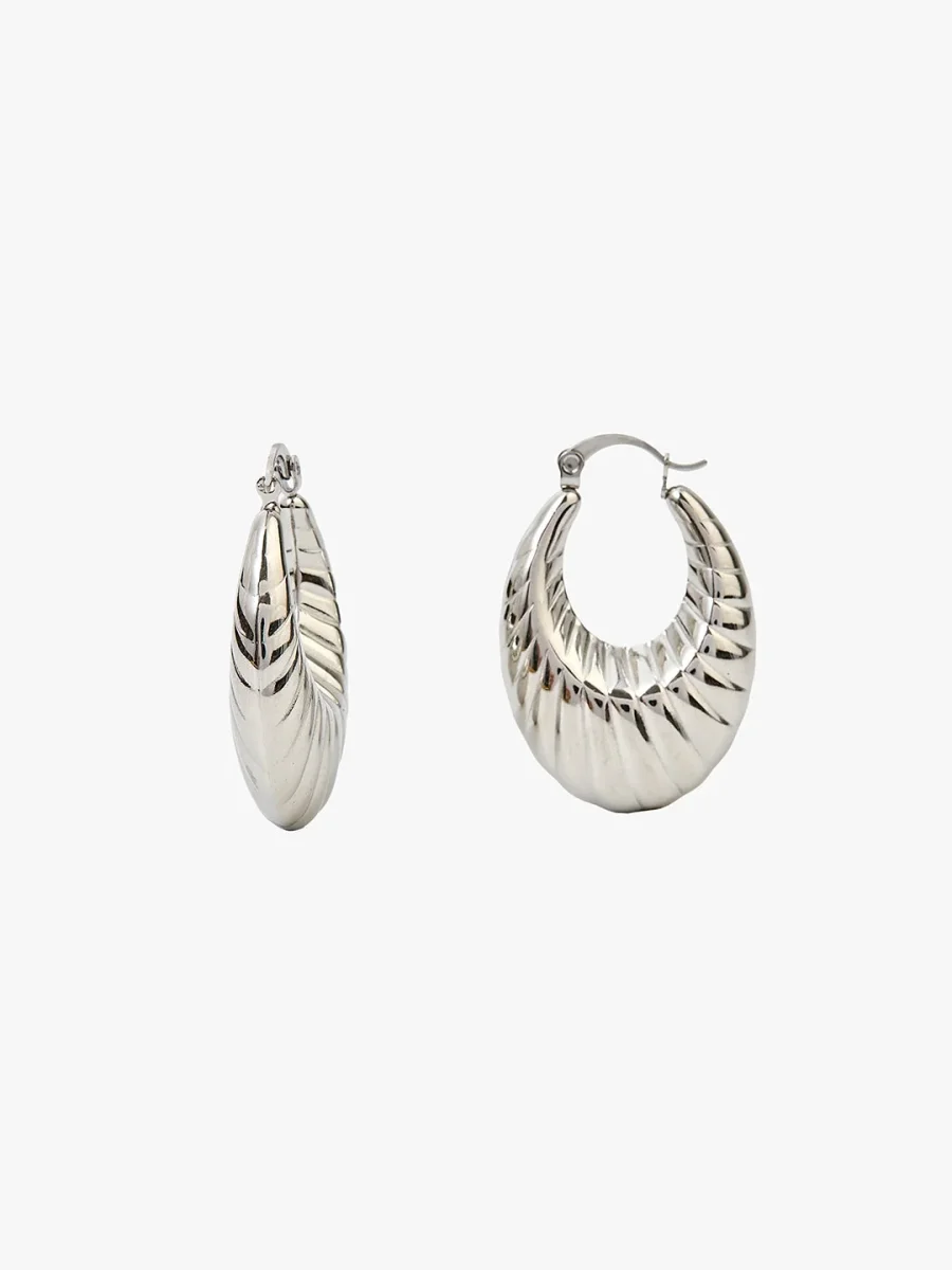 Sira Stroke Earrings - Stainless Steel - Image 2