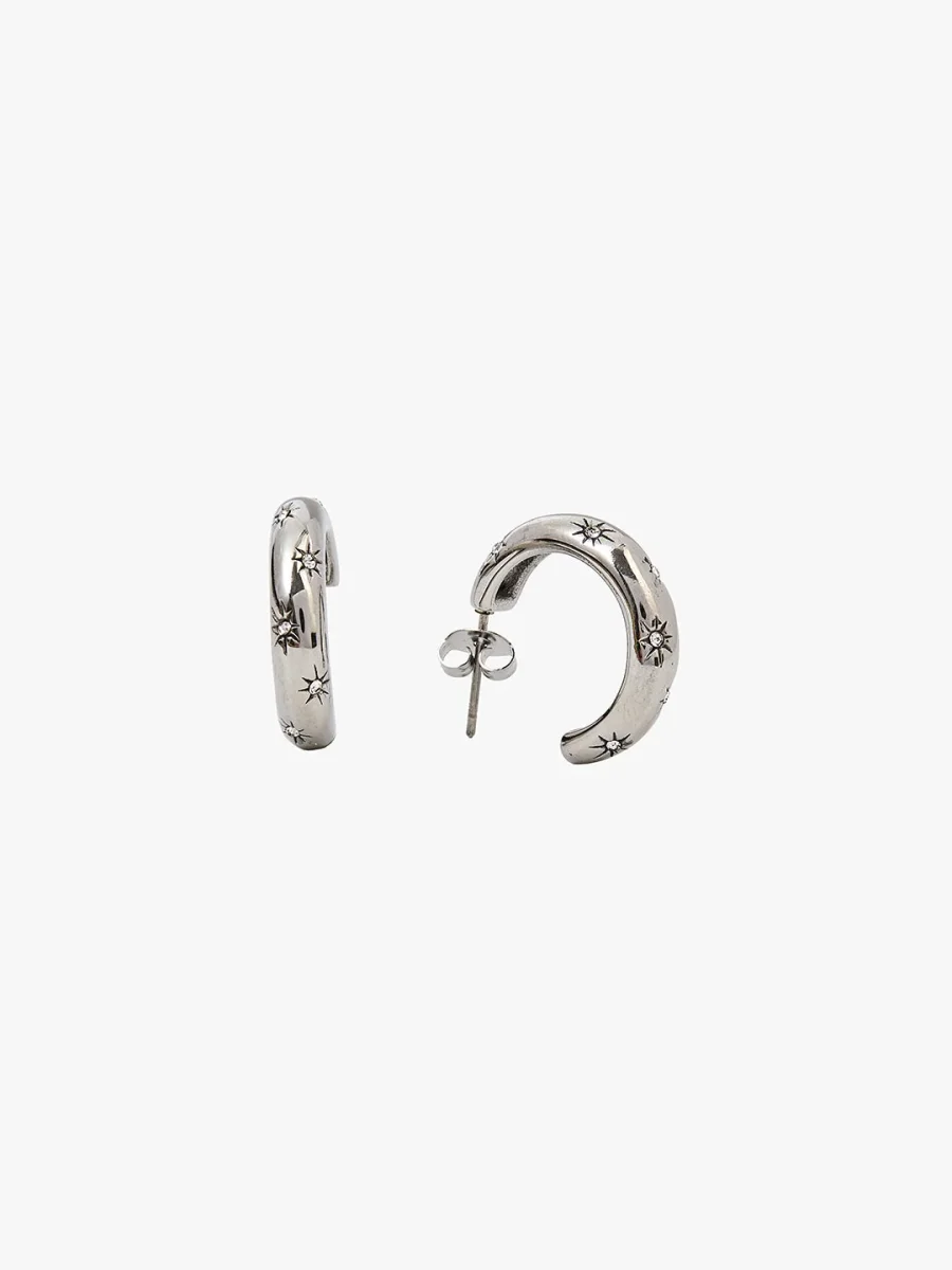 Lynn Medium Stone Earrings - Stainless Steel