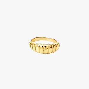 Lara Ruffle Ring - Gold Plated
