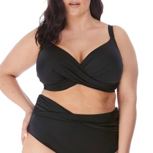 Magnetic Plunge Bikini Top Black