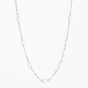 Rikke Pearl Necklace - Stainless Steel