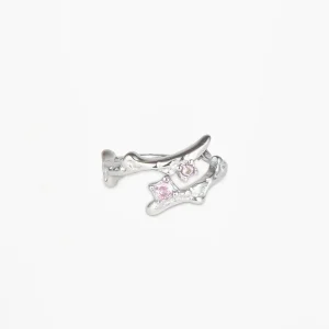 Rosa Double Stone Ring - Stainless Steel